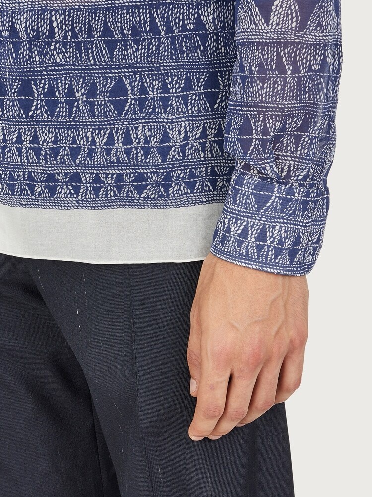 SLIM FIT PRINTED SHIRT - 5