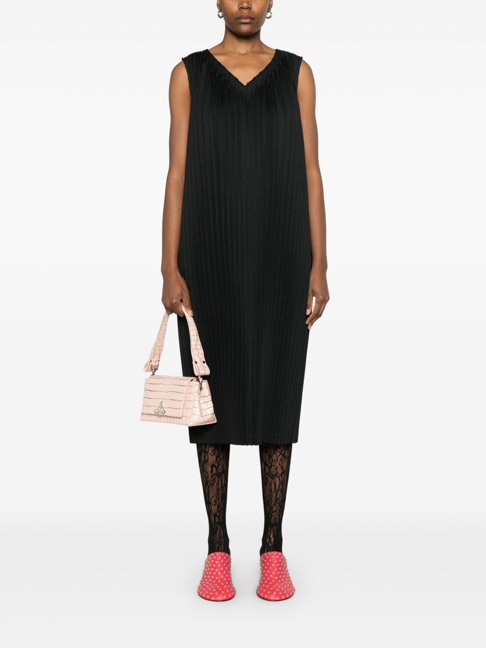 pleated midi dress - 2
