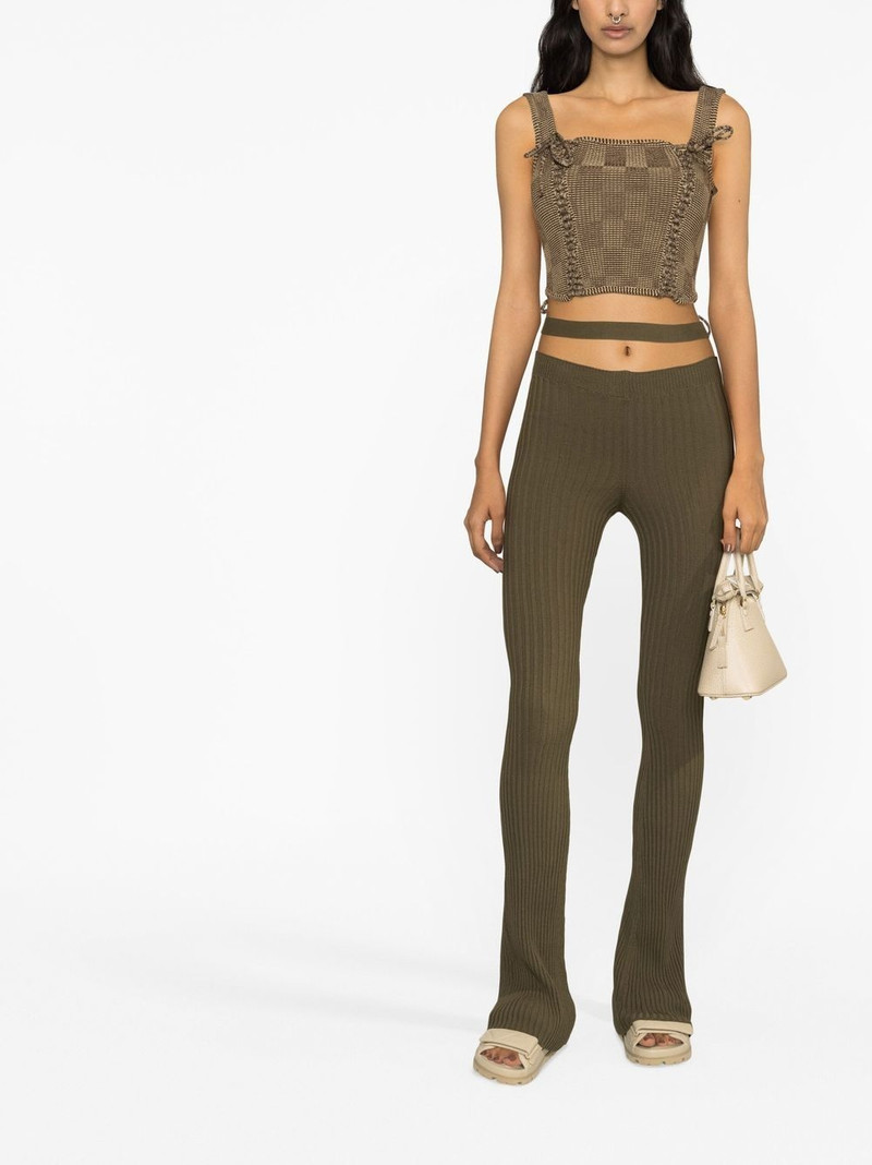 ANDREĀDAMO ribbed-knit skinny trousers outlook