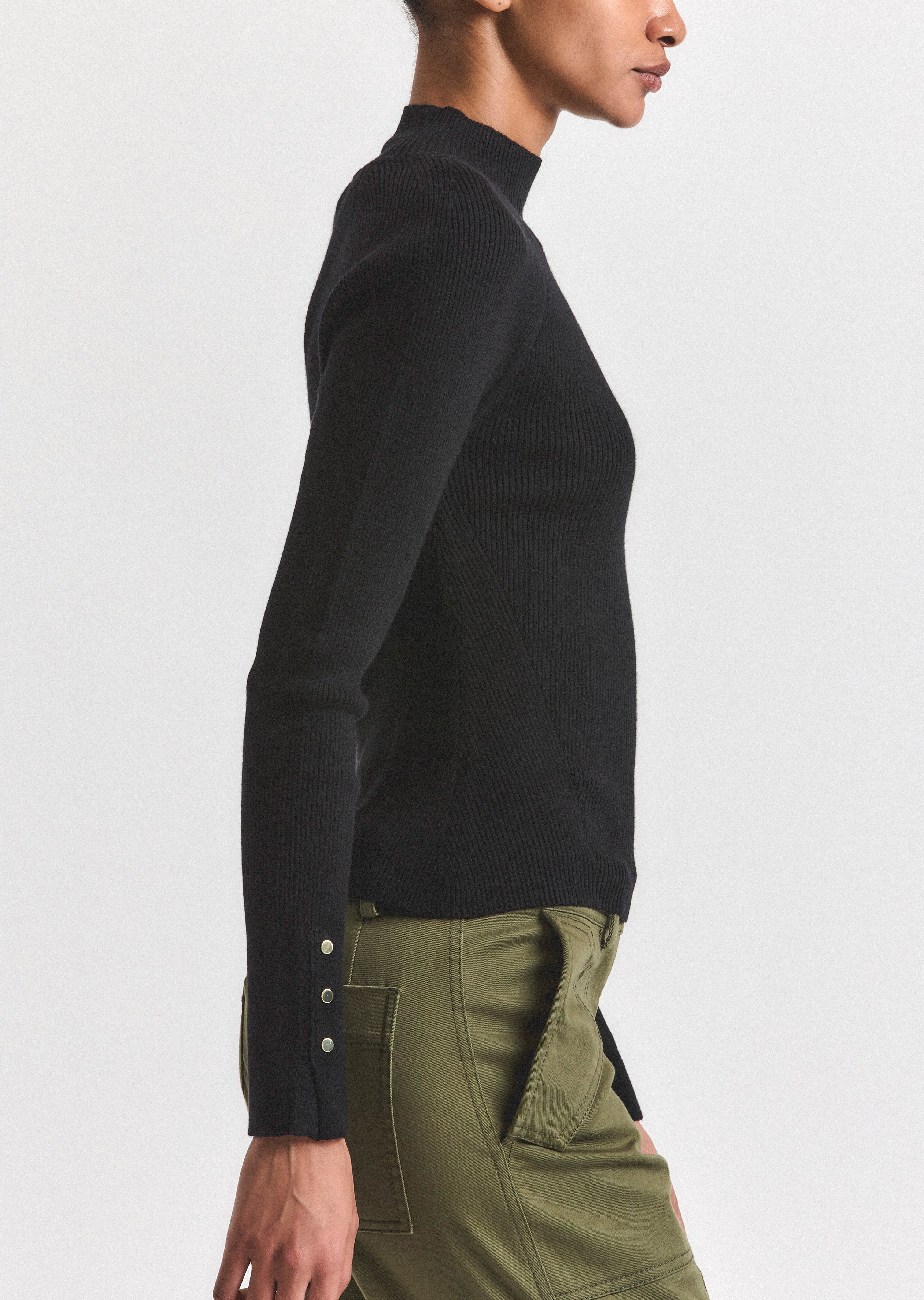 KASSANDRA RIBBED MOCK NECK SWEATER - 3