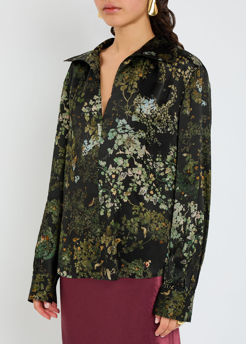 Vince Vince Floral-print Silk Blouse outlook