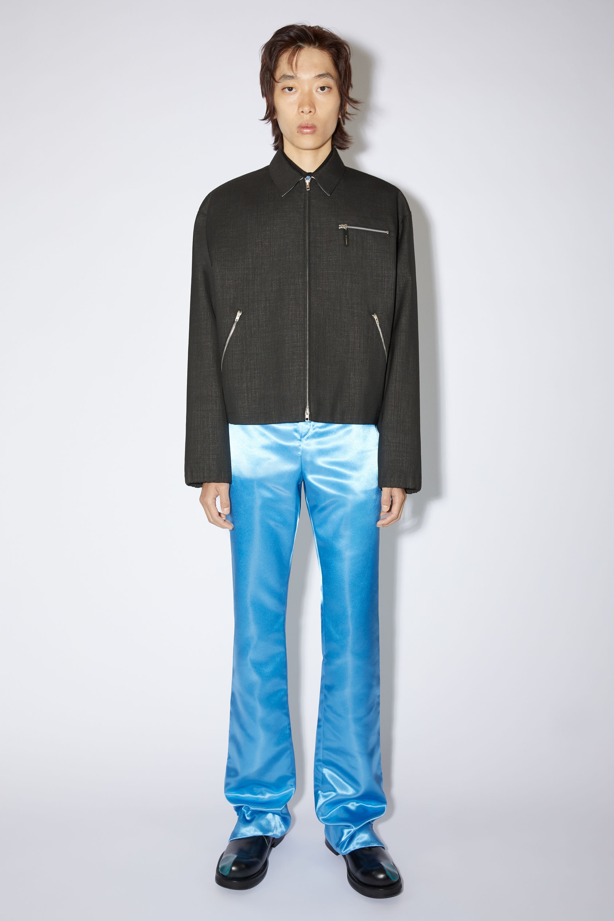 Acne Studios Zippered jacket - Black/white | REVERSIBLE