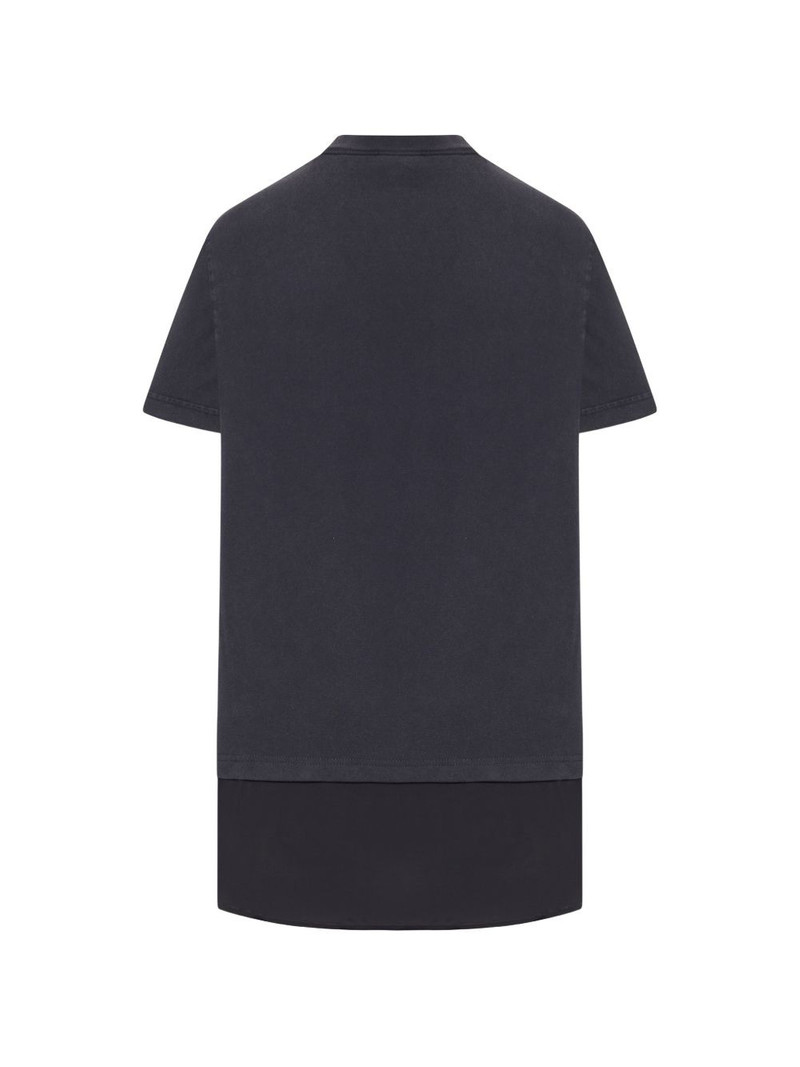 BALENCIAGA logo-detail layered T-shirt dress outlook