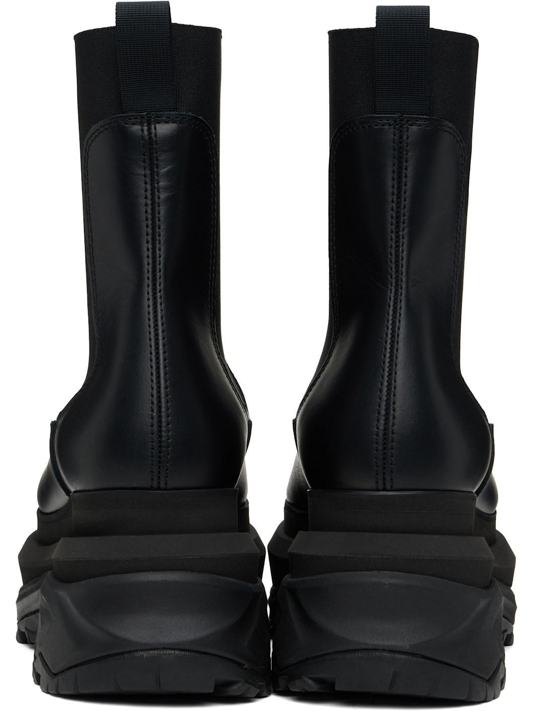 Black Leather Chelsea Boots - 2