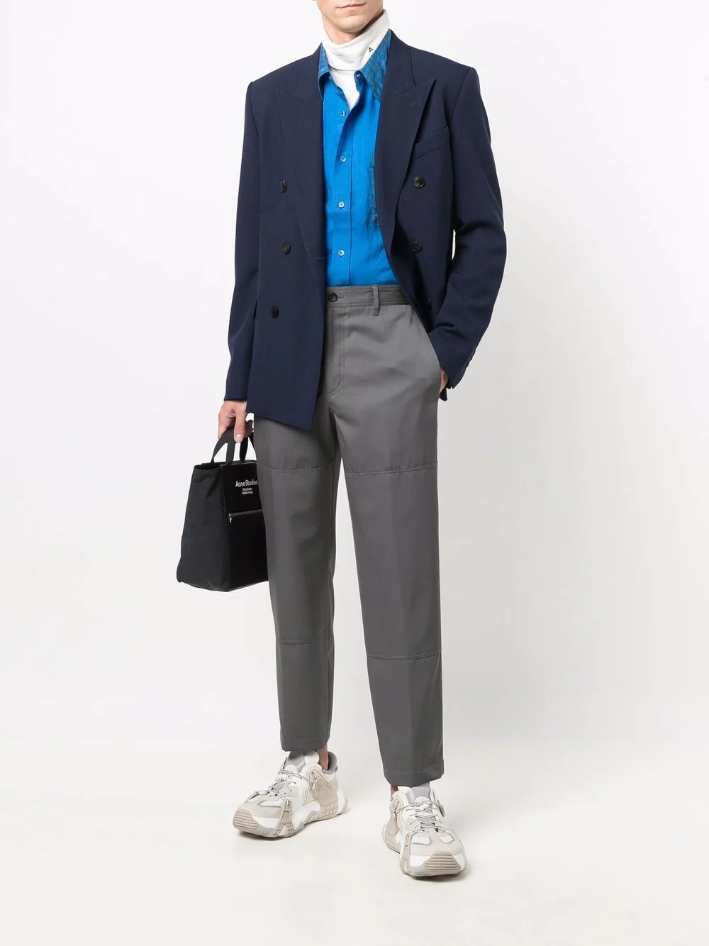 straight-leg wool trousers - 2