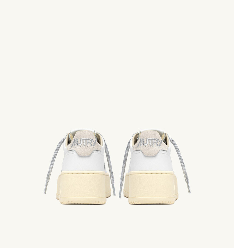 MEDALIST PLATFORM SNEAKERS IN WHITE LEATHER 3