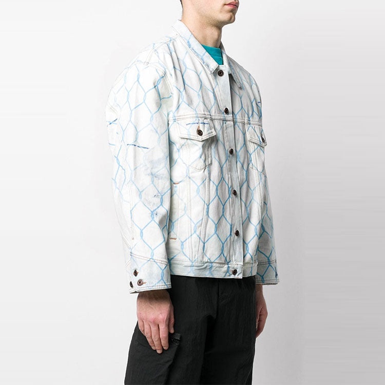 Off-White Fence Classic Denim Jacket Loose Fit Light Blue OMYE051S203860307131 - 4