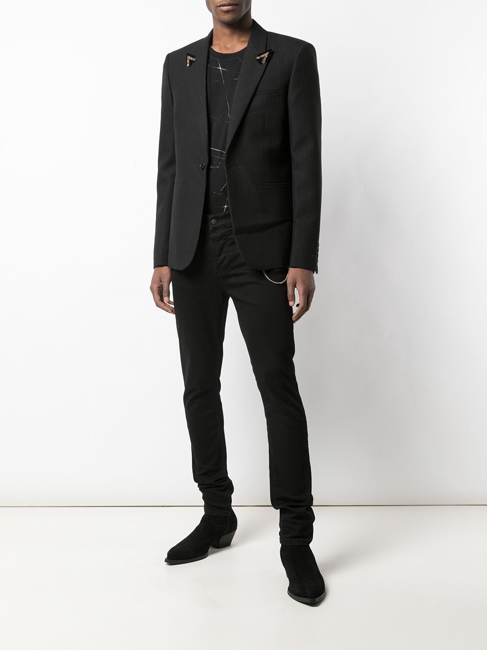 beaded fitted blazer - 2