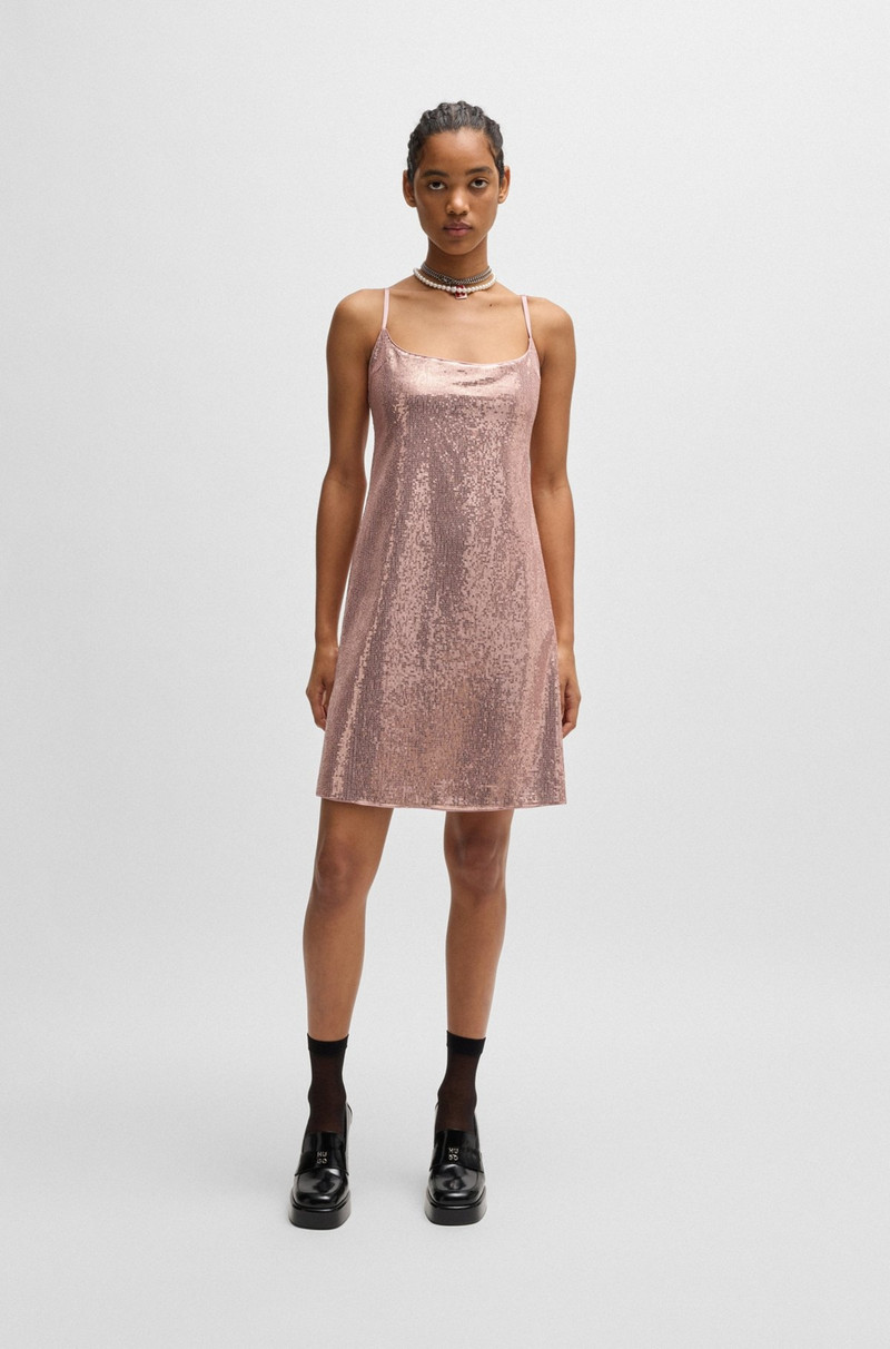 STRAPPY DRESS WITH ALL-OVER SEQUIN EMBELLISHMENTS 3