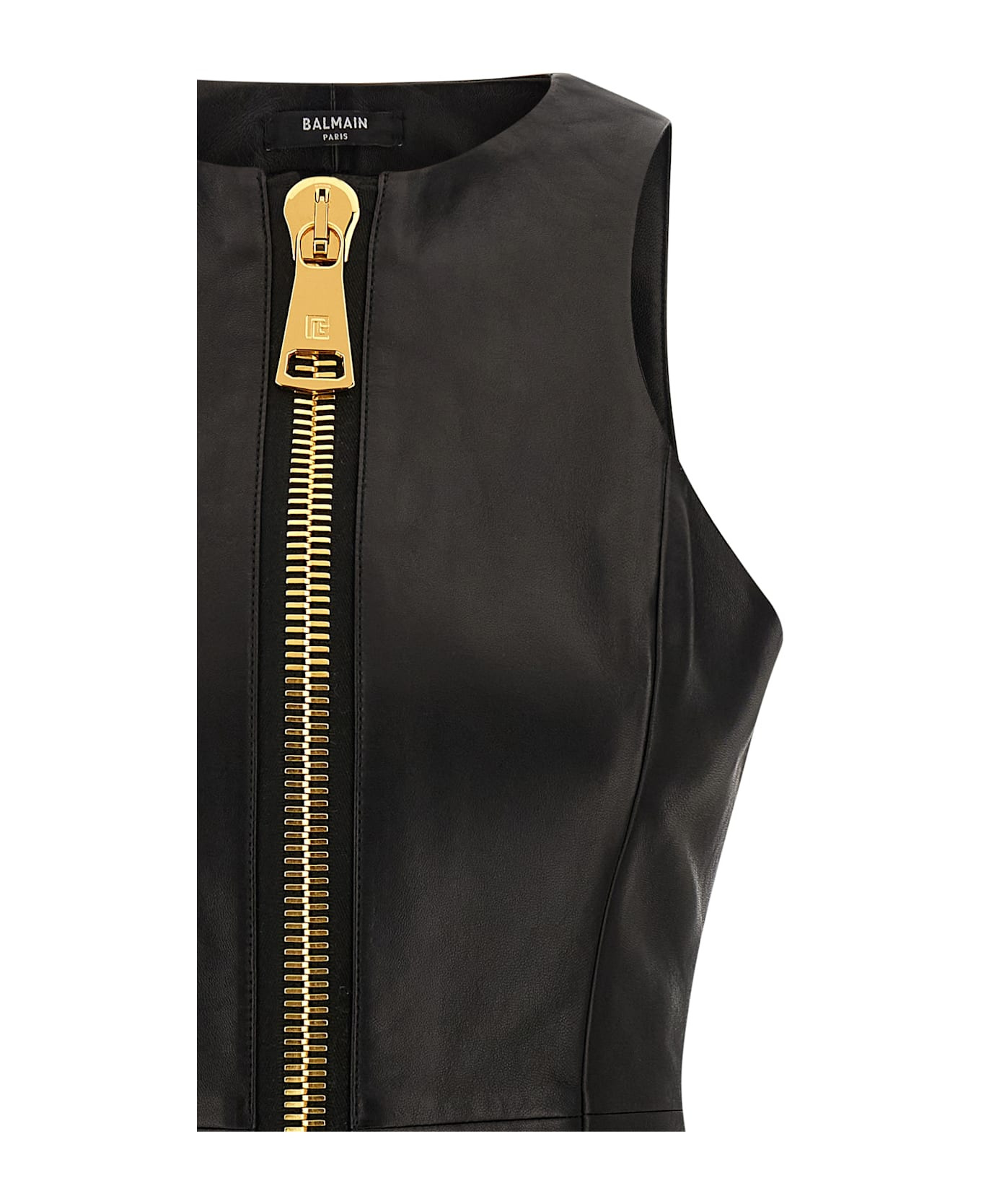 Maxi Zip Leather Dress - 3