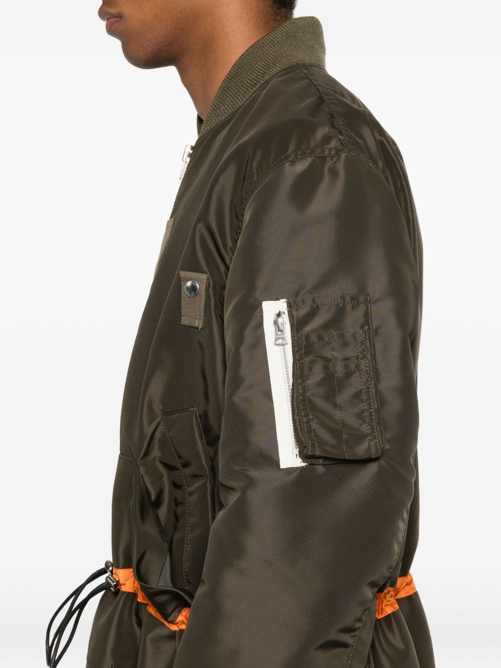 drawstring-waist bomber jacket - 5