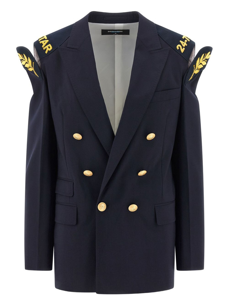 virgin wool double-breasted blazer 1