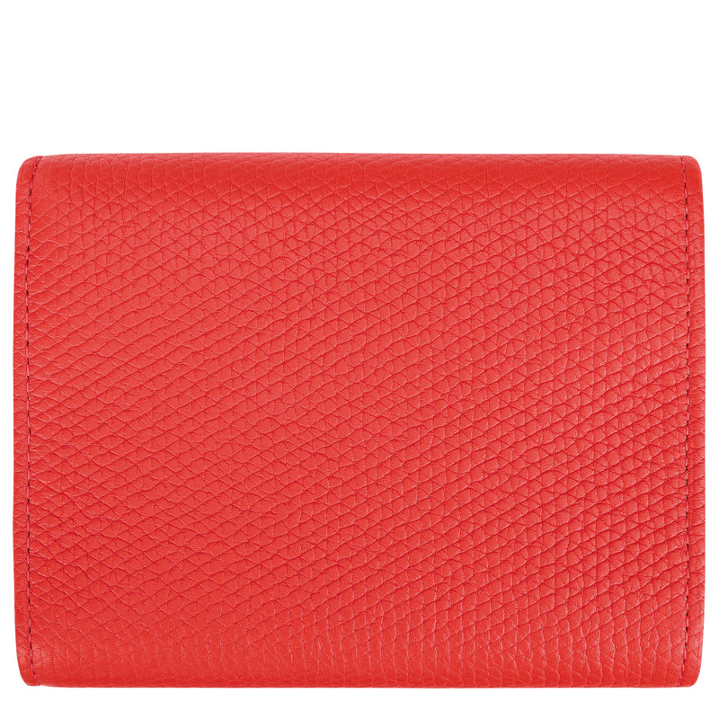 Longchamp Le Roseau Compact wallet Vermilion - Leather outlook