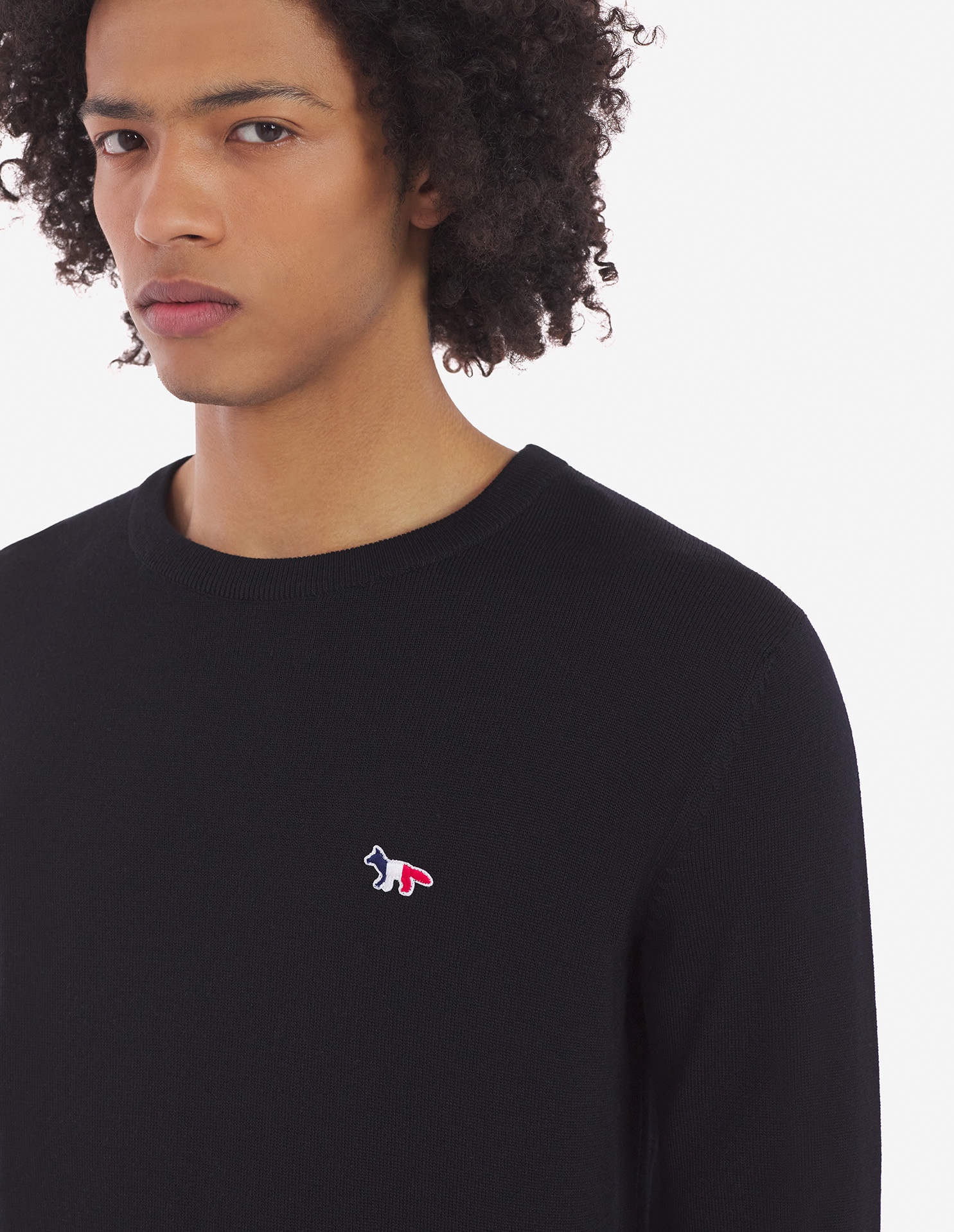 TRICOLOR FOX PATCH CLASSIC R-NECK JUMPER - 7