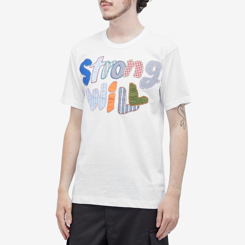 Comme des Garçons SHIRT Comme des Garçons SHIRT Strong Will Patchwork T-Shirt outlook