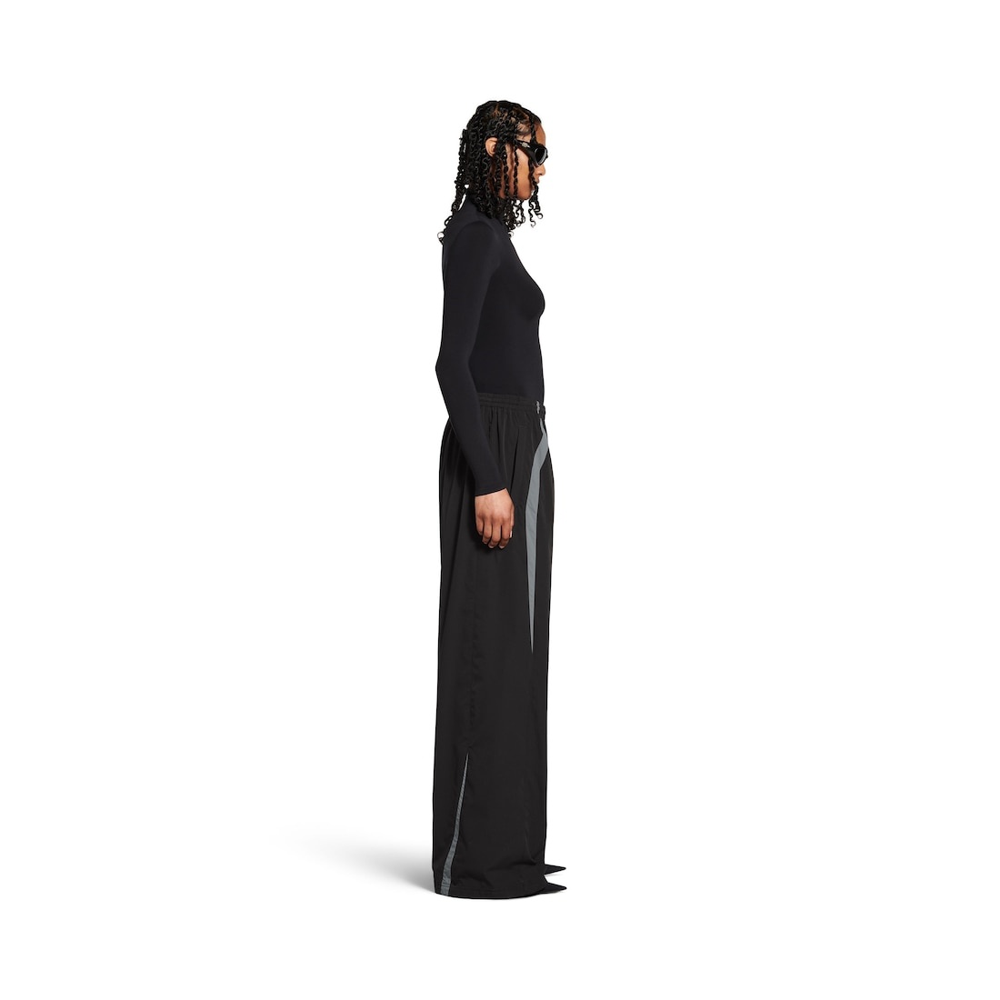 Men's Large Tracksuit Pants in Black/grey - 3