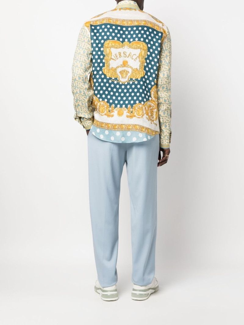 VERSACE Versace Allover linen shirt outlook