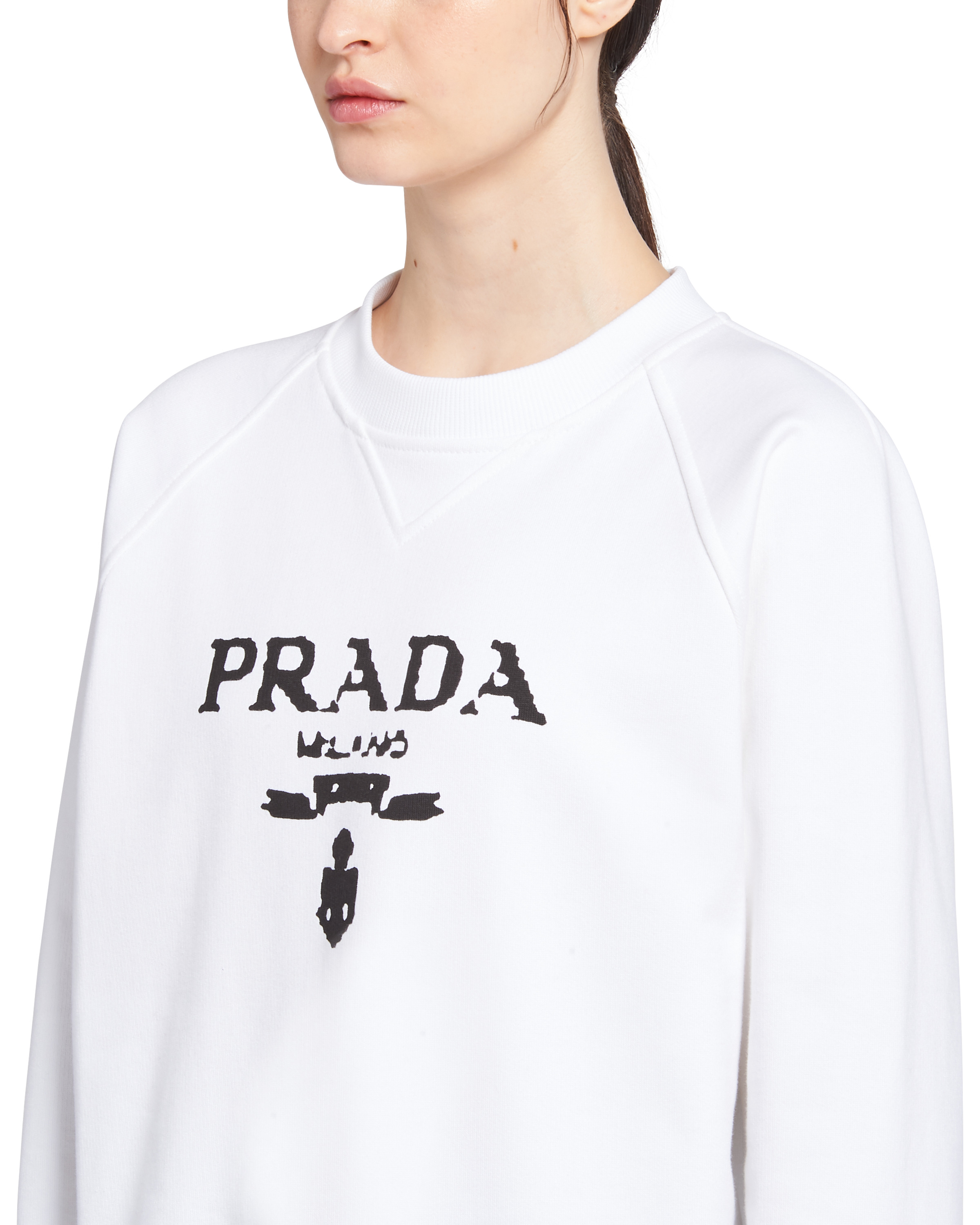 Oversized logo print jersey sweatshirt - 5