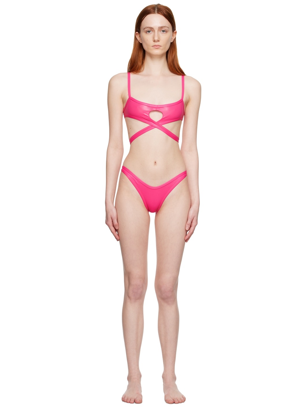 Pink Cutout Bikini - 1