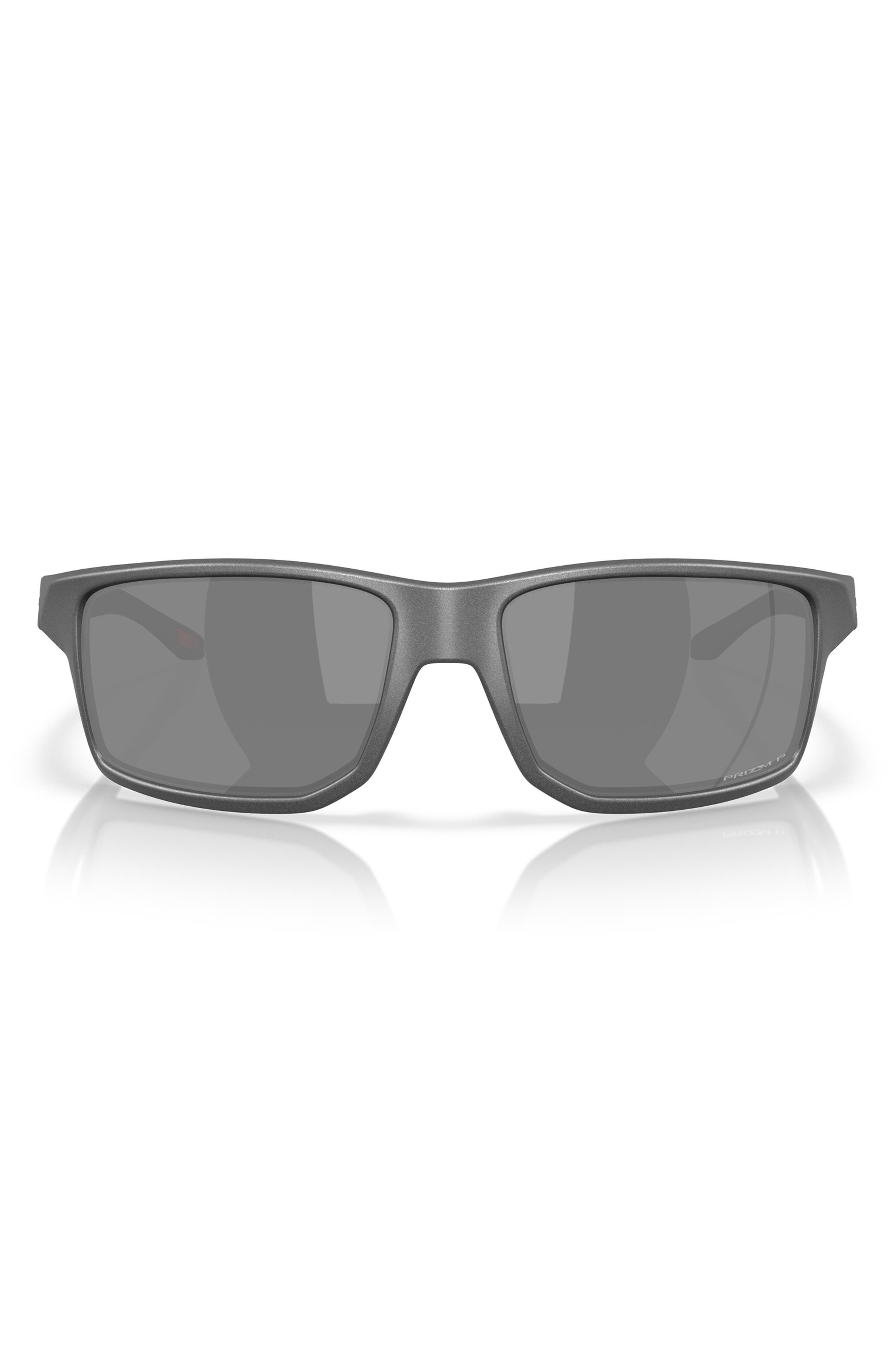 Oakley Gibston XL 62mm Rectangular Sunglasses in Black Grey at Nordstrom - 1