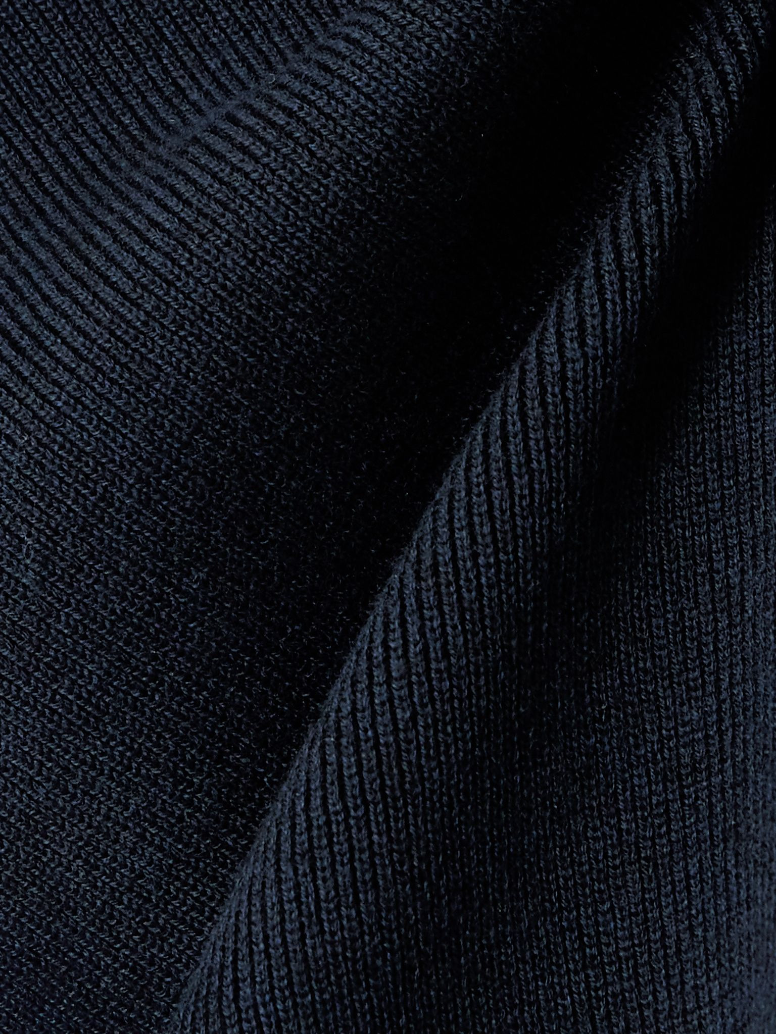 Logo-detailed ribbed cotton and wool-blend turtleneck sweater Navy - 5