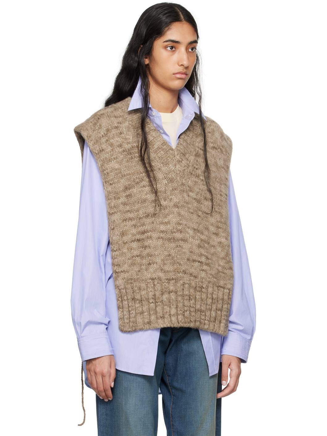 Beige Botanical Dye Vest - 2
