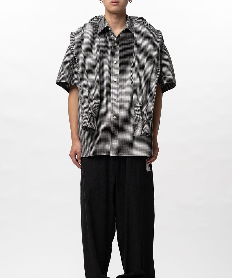 Sleeve Layered Check Shirt 4
