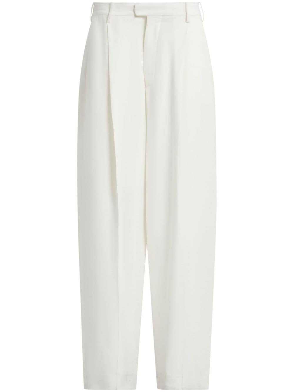 straight-leg pleated trousers - 1