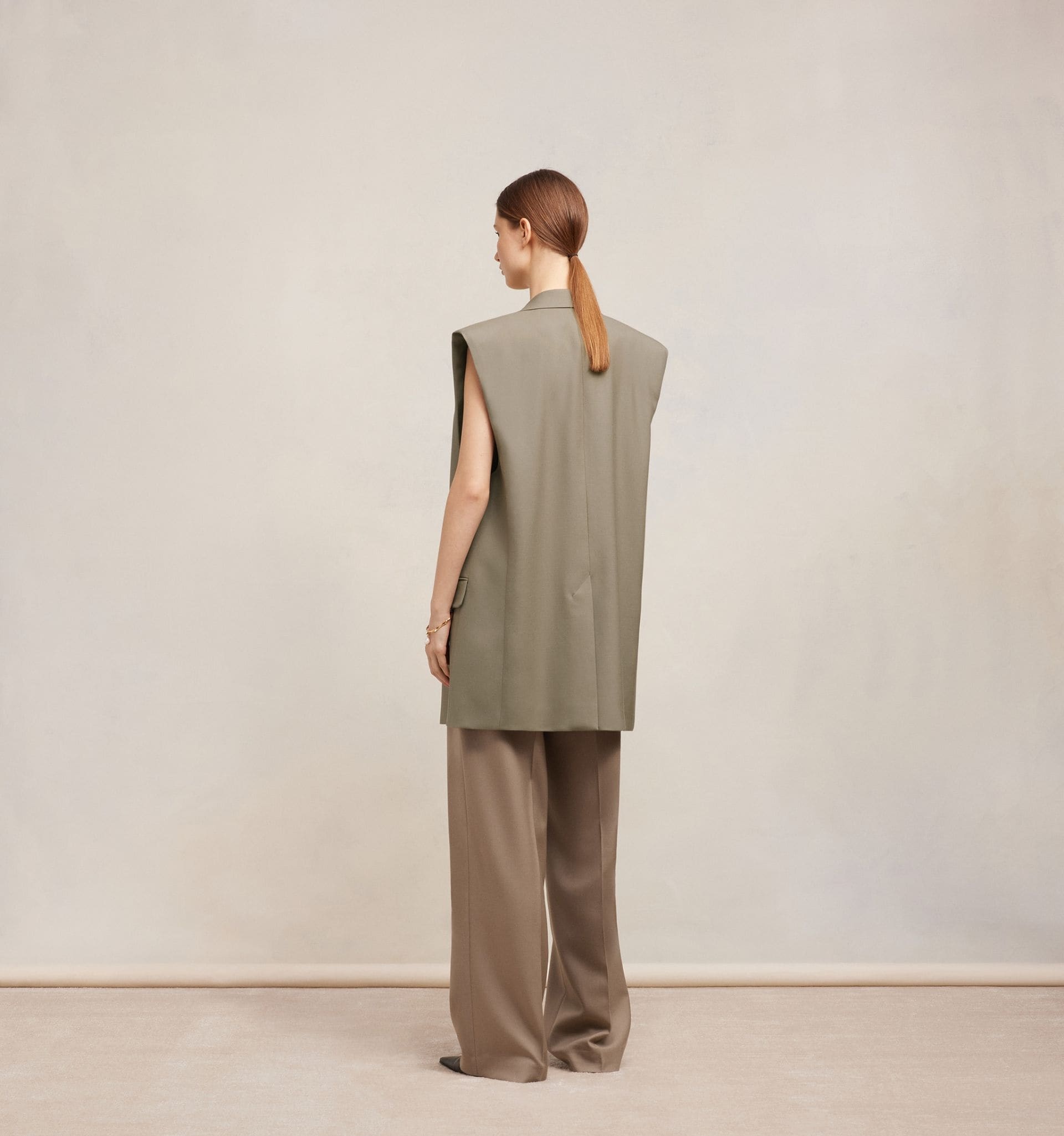 Two Buttons Oversized Waistcoat - 5