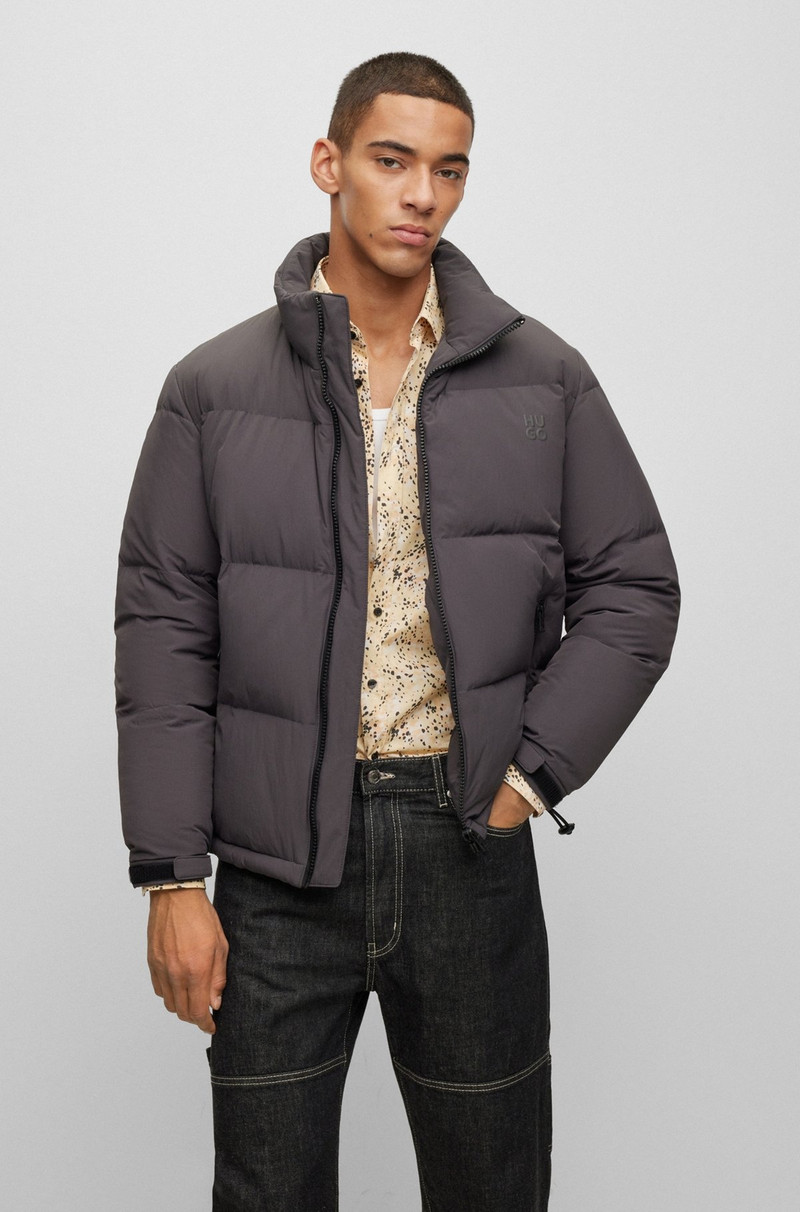 REGULAR-FIT WATER-REPELLENT PUFFER JACKET WITH STACKED LOGO 6
