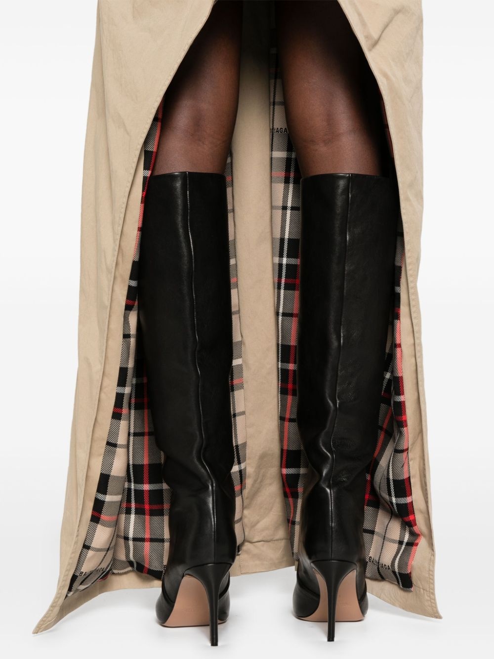 deconstructed cotton trench coat - 5