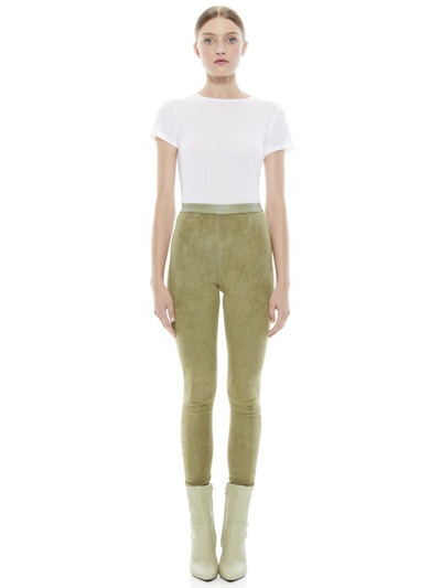 Alice + Olivia MADDOX SUEDE COMBO LEGGING outlook
