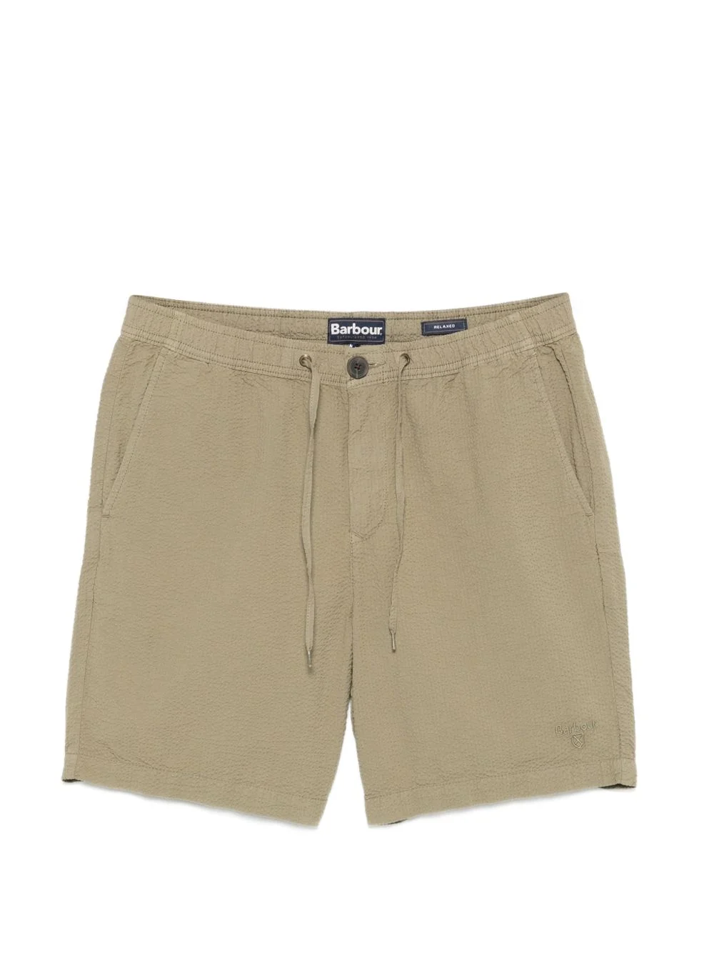 seersucker drawstring shorts - 1