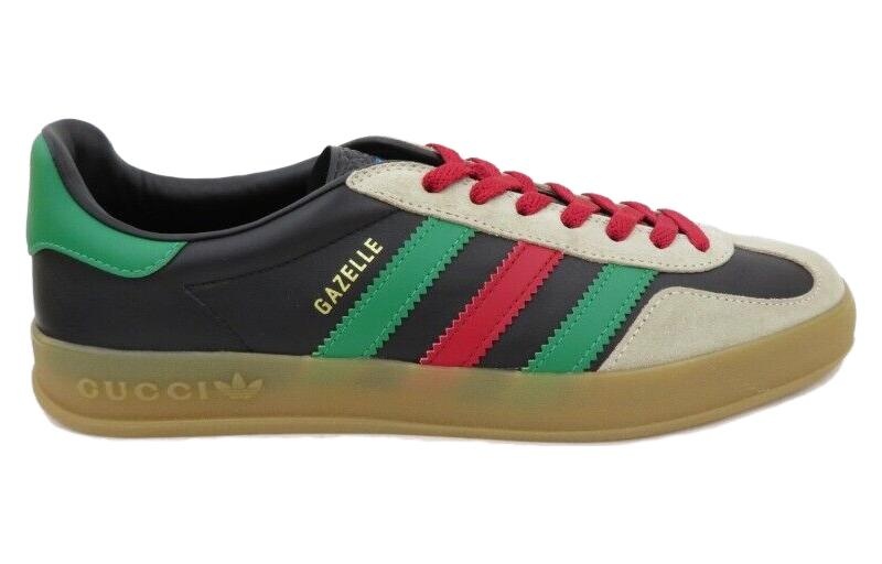 (WMNS) Adidas Gazelle X Gucci Low Cut Sneakers 'Black Green Red' 726488-AAA43-9549 - 2