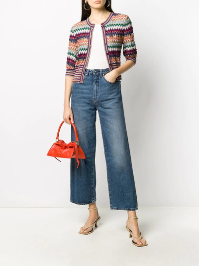 Missoni metallized zigzag cardigan outlook