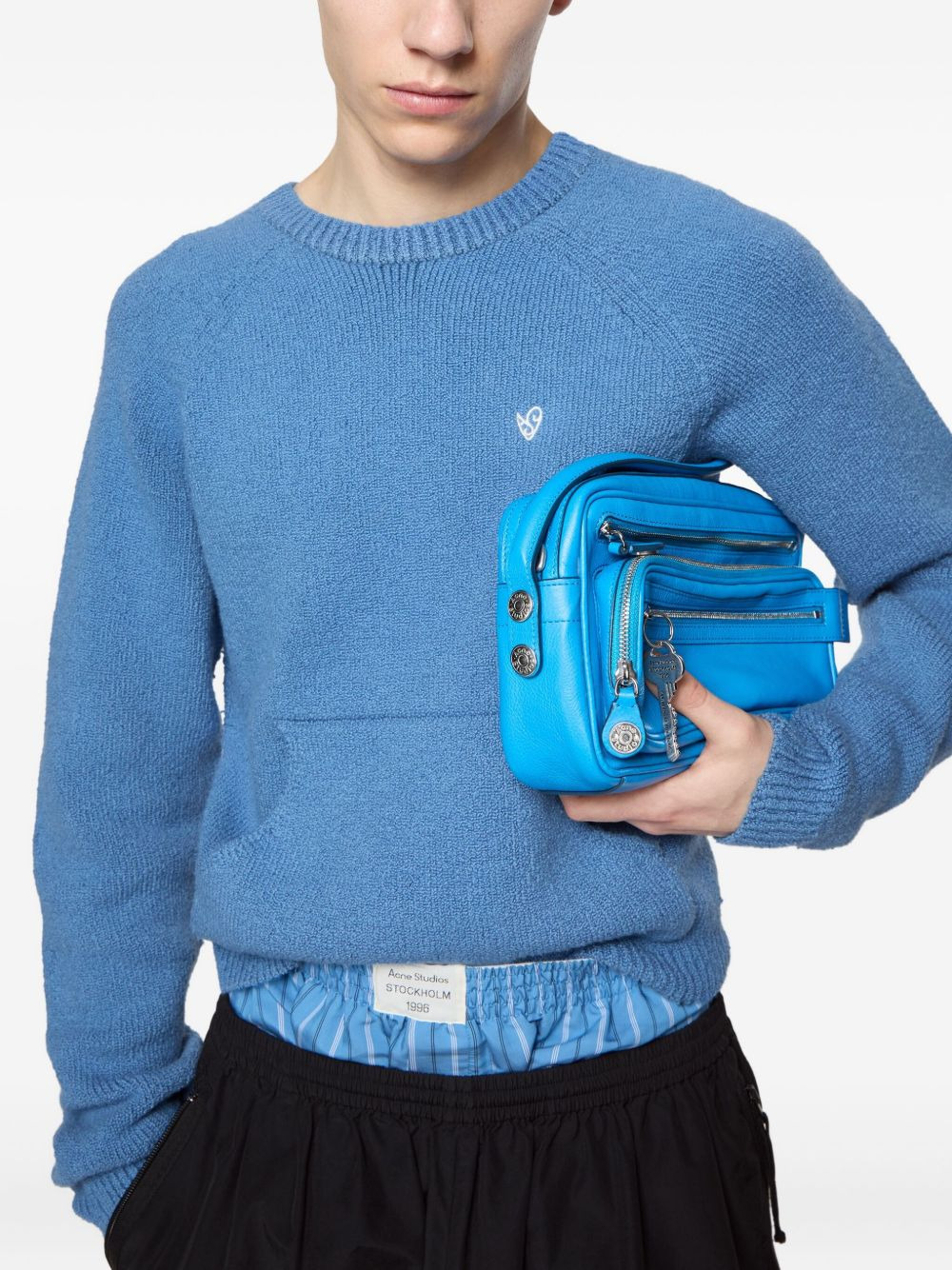 pocket-detail cropped sweater - 3