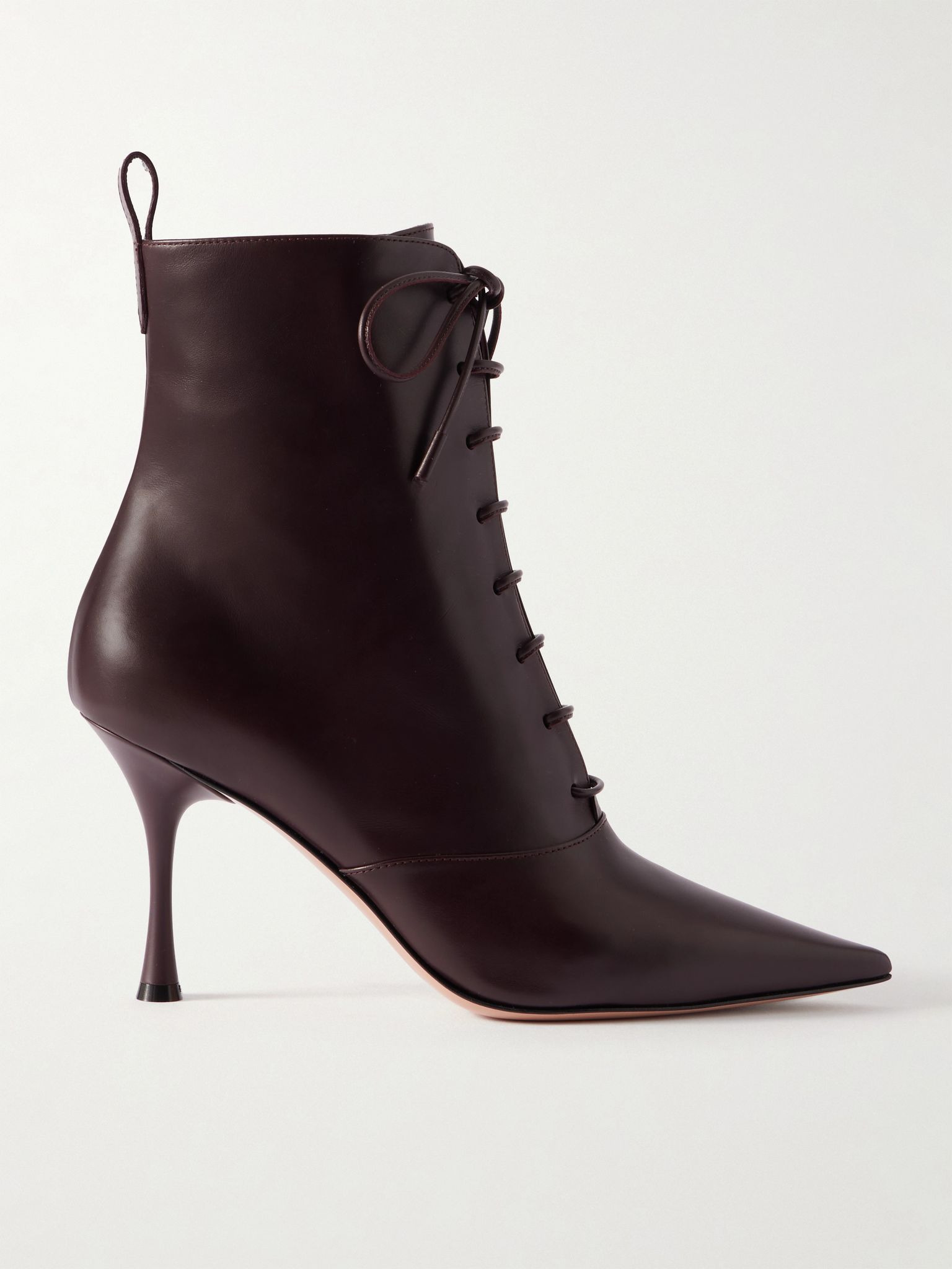 Vitello 85 leather ankle boots Burgundy - 1