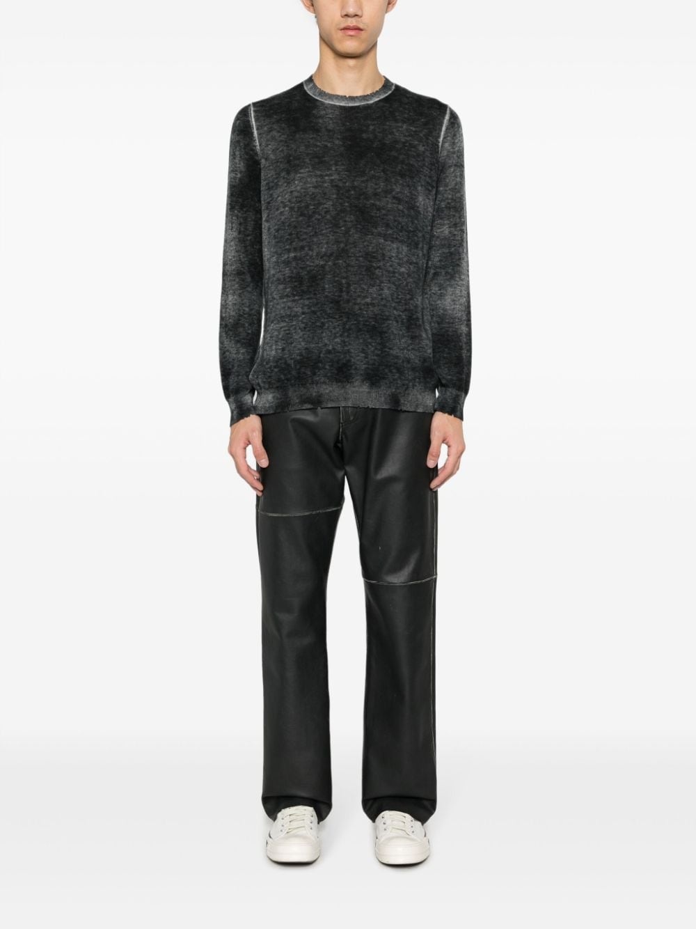 distressed-effect jumper - 2