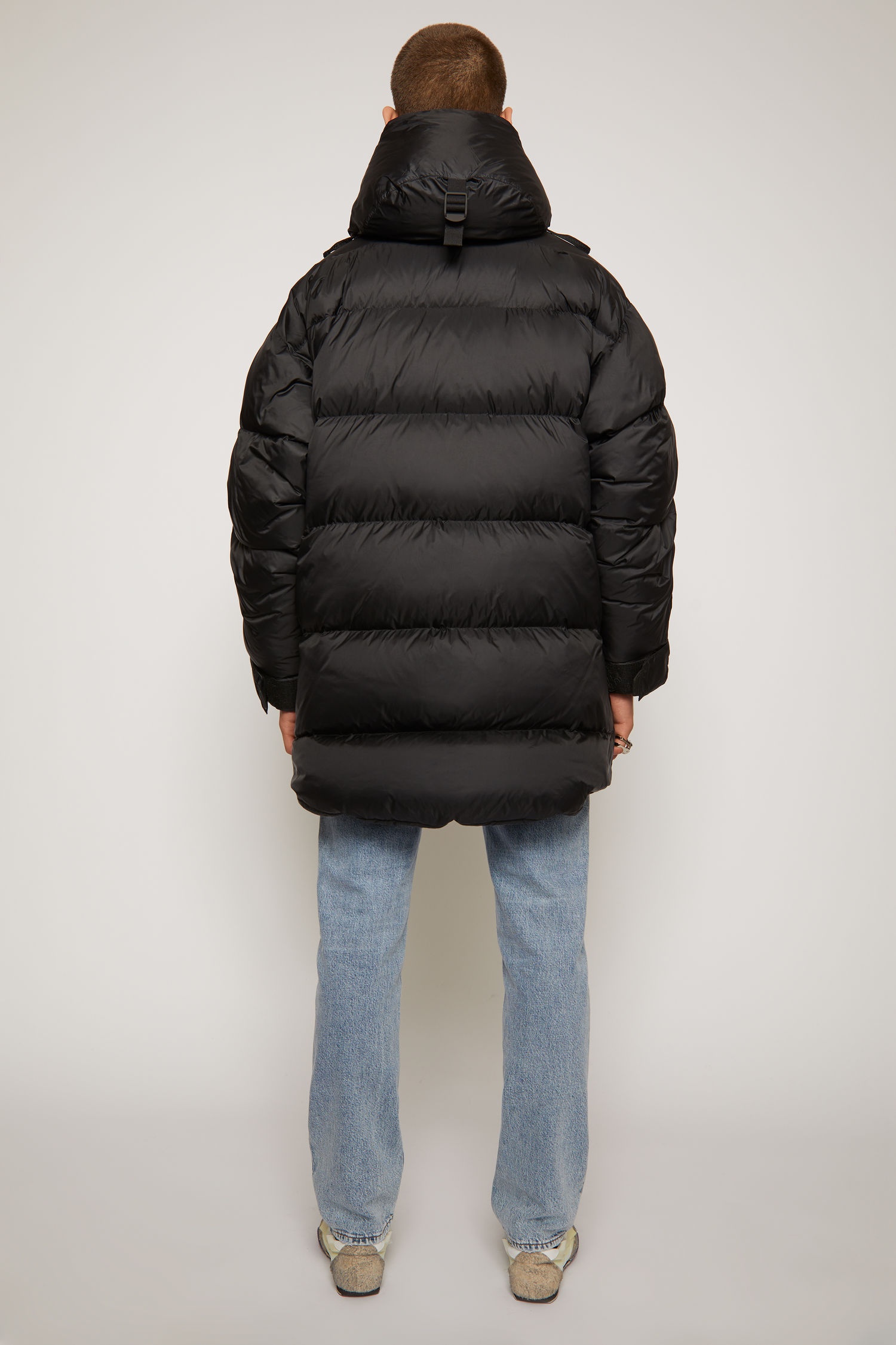 Hooded down coat black - 4