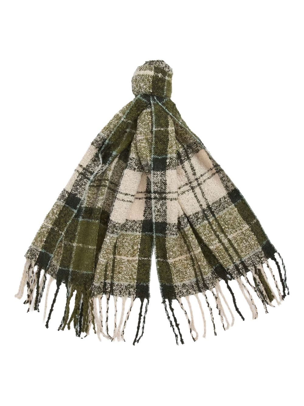 check-print scarf and beanie set - 3