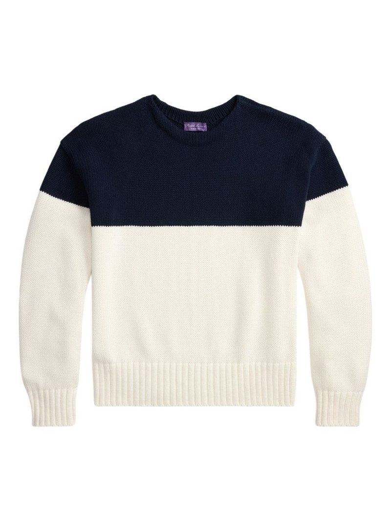 colourblock crew neck sweater 1