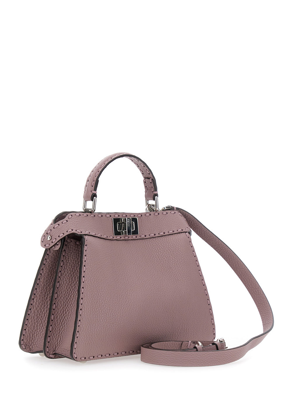 Fendi Women 'Peekaboo Iseeu Small' Pink Handbag With Shoulder Strap In Leather Woman - 3