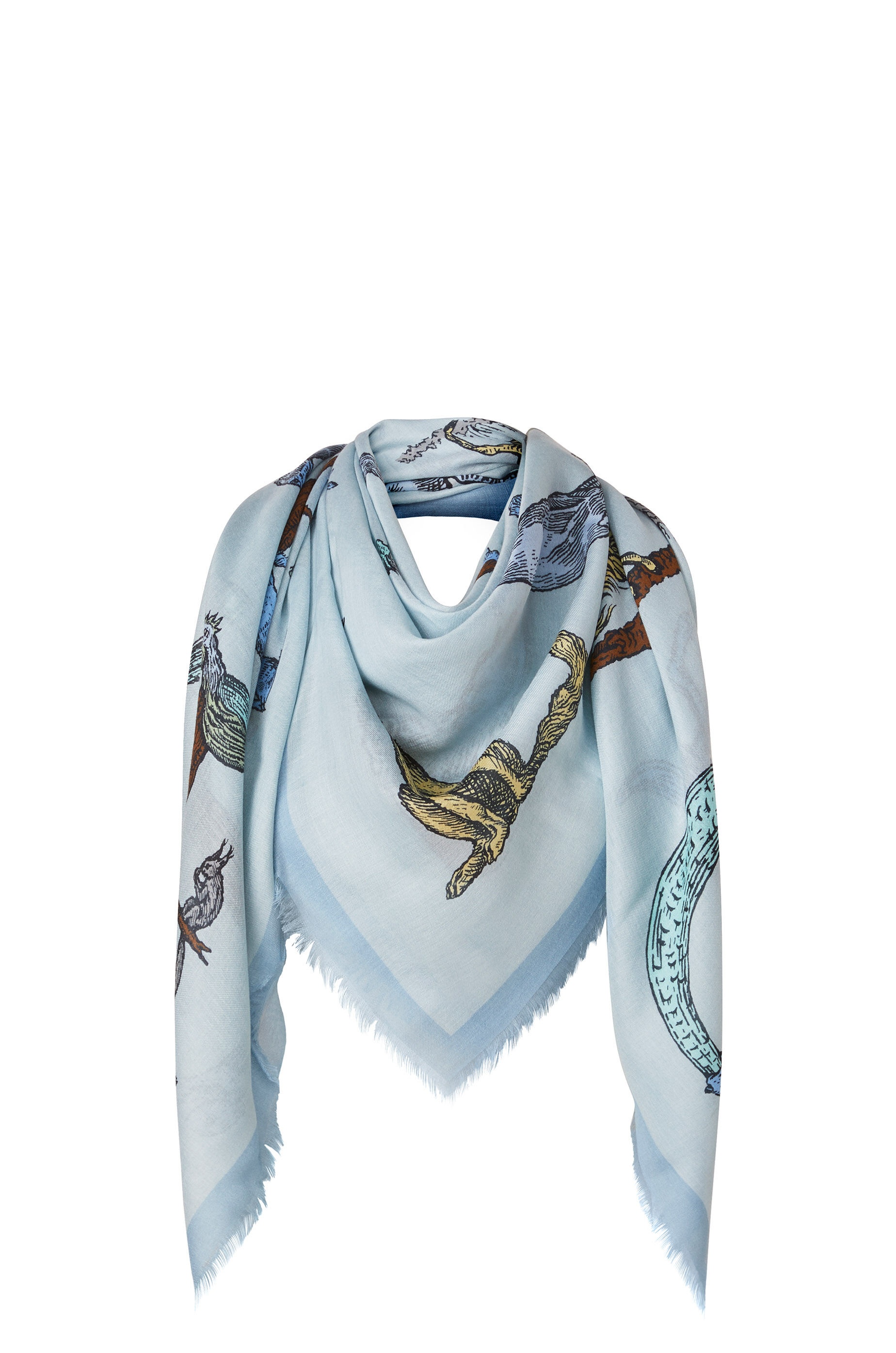 Alphabet scarf in modal and cashmere - 1