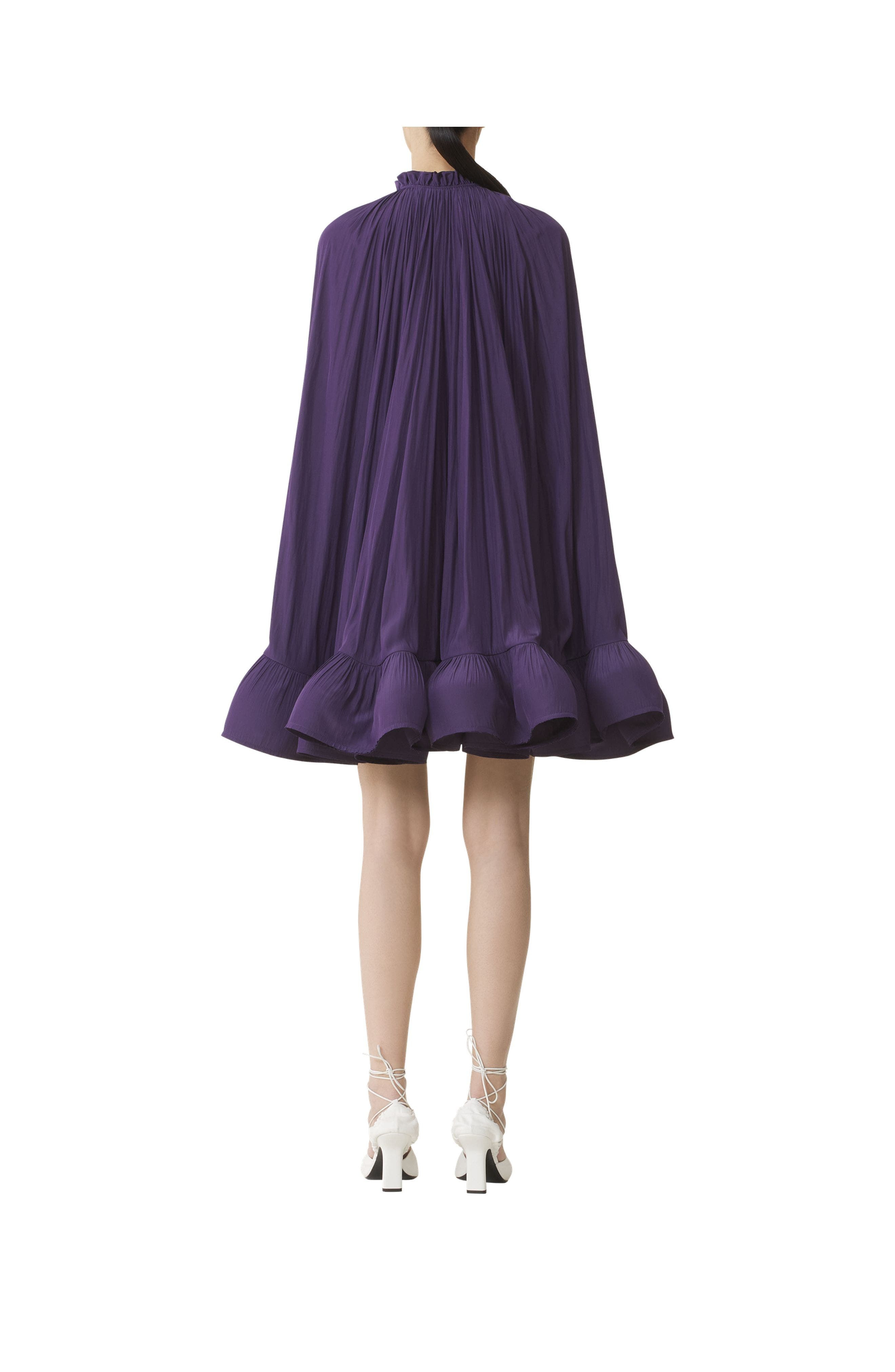 Lanvin Short Charmeuse Dress in Raisin at Nordstrom - 4