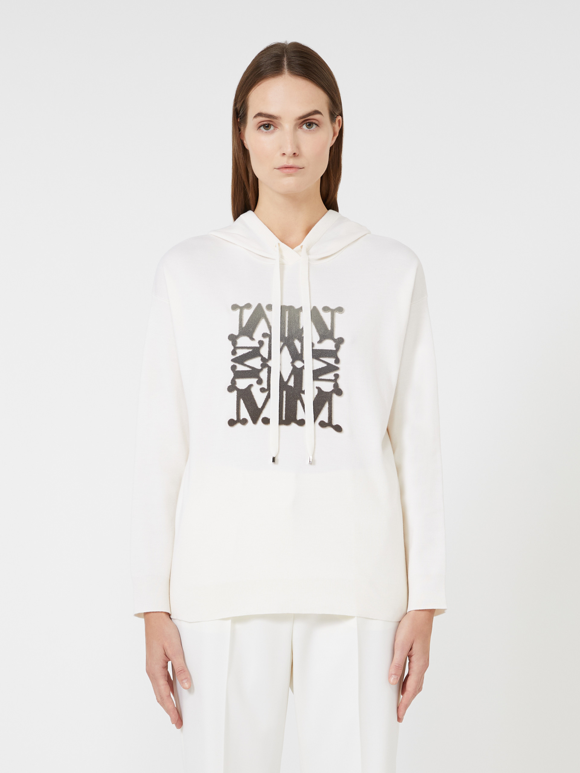 TADDEO Oversized wool sweatshirt with embroidery - 3