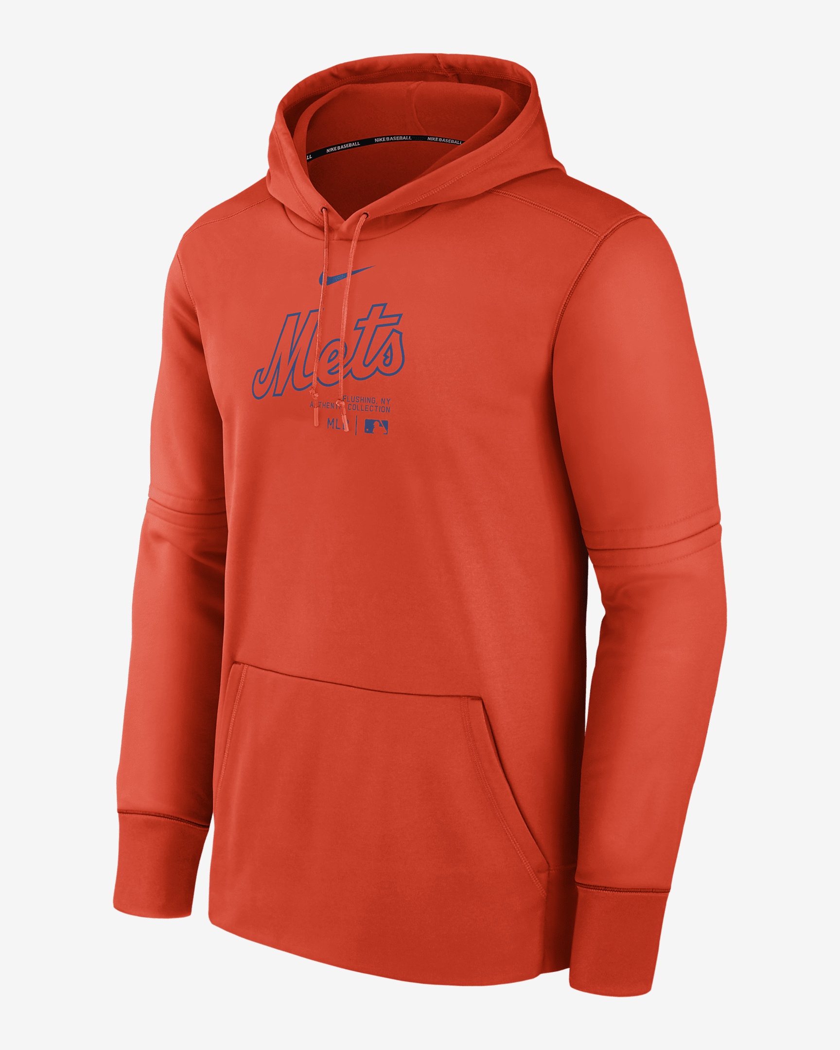 Men's New York Mets Authentic Collection Practice Nike Therma MLB Pullover Hoodie - 1