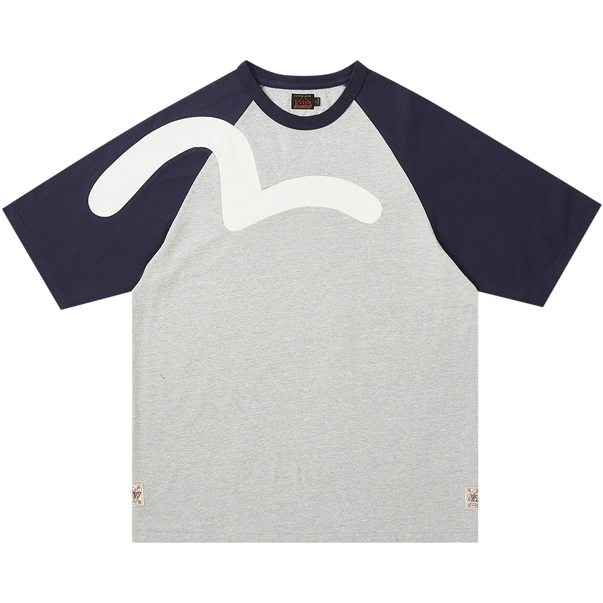 Palace x Evisu Seagull Raglan T-Shirt 'Grey Marl' - 1