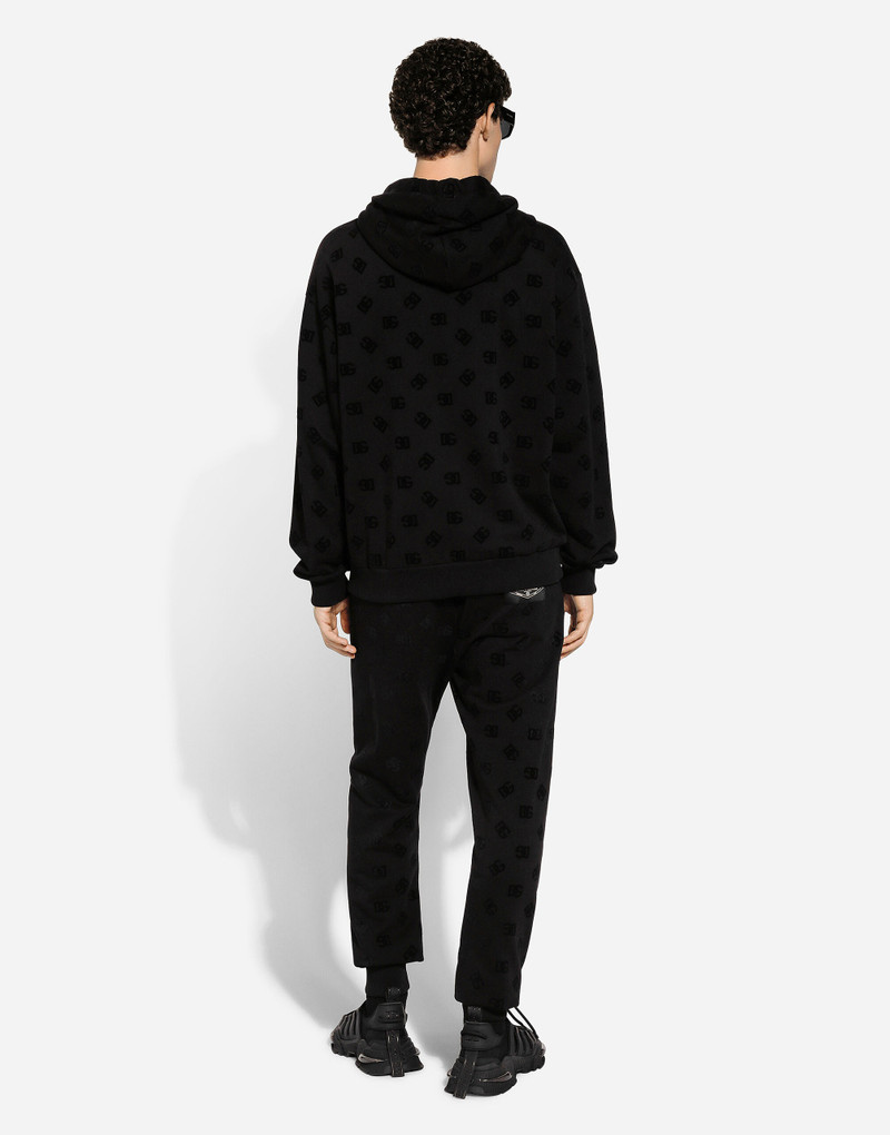 Jersey jogging pants with all-over DG logo print 4