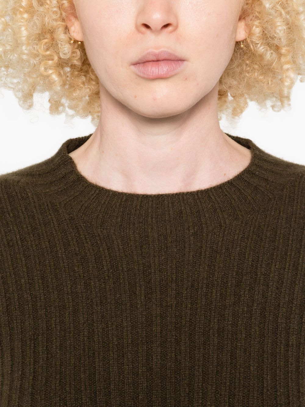 ribbed frayed-edge jumper - 5
