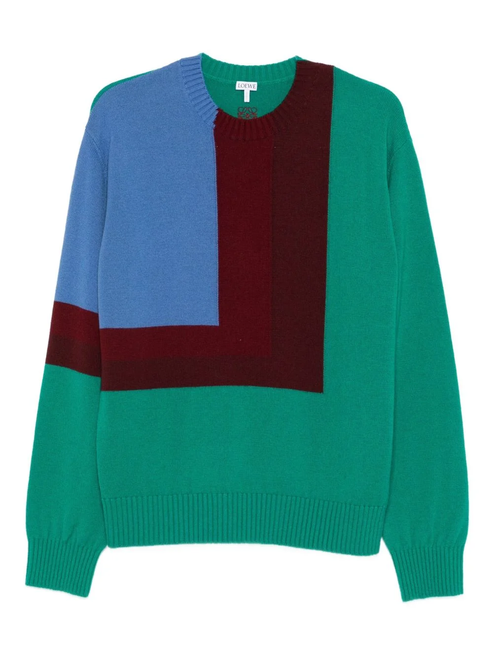 colour-block sweater - 1